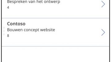 Een SharePoint lijstweergave in een PowerApp