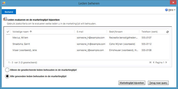 Marketinglijsten gebruiken in Microsoft Dynamics CRM software