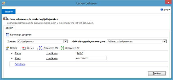 Marketinglijsten gebruiken in Microsoft Dynamics CRM software