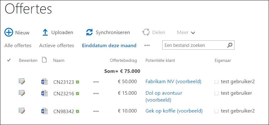 Documenten in SharePoint