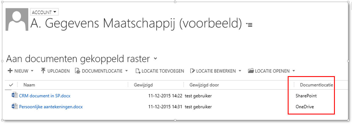 Microsoft Dynamics 365/CRM Online integratie met OneDrive