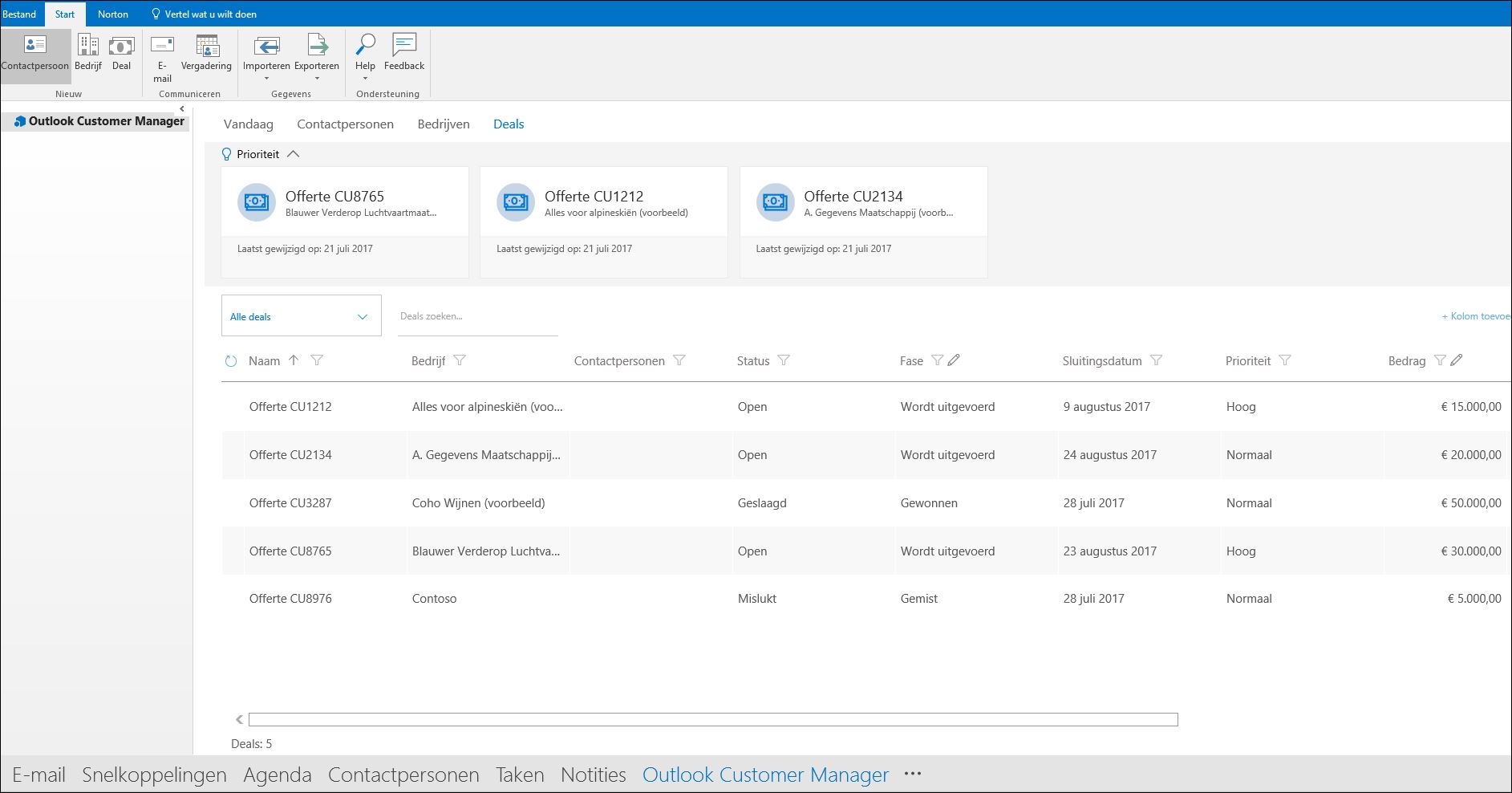 Outlook Customer Manager voor Outlook 2016 gratis