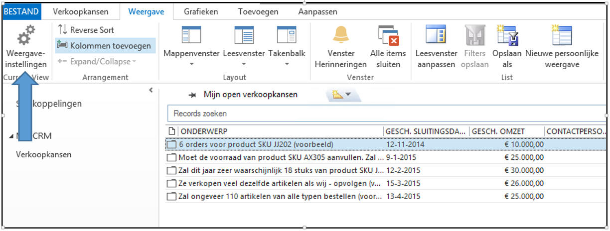 Voorwaardelijke opmaak in Outlook voor Dynamics CRM records