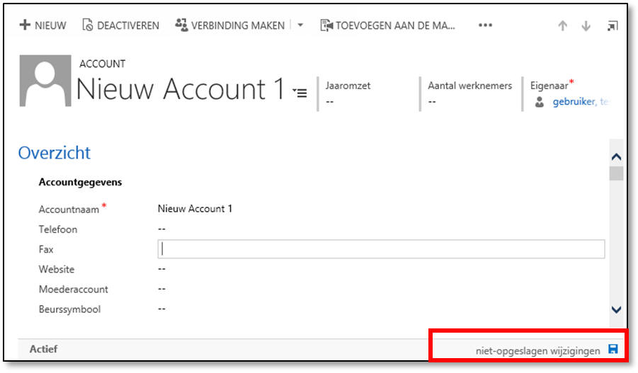 Wijzigingen automatisch opslaan in Microsoft Dynamics 365/CRM Online