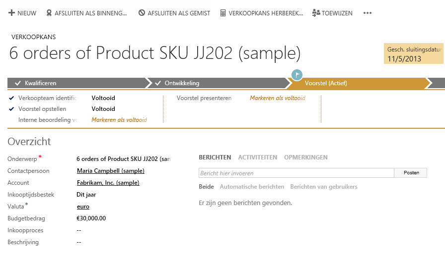 Bedrijfsprocesstromen in Microsoft Dynamics 365/CRM software