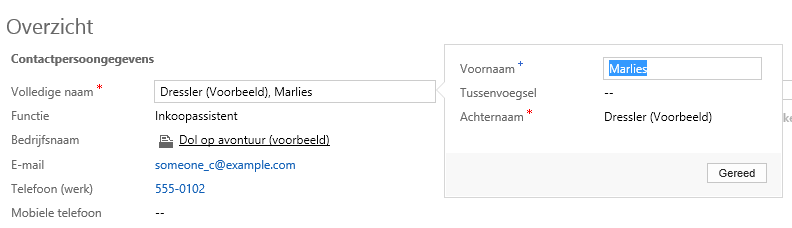 Samengestelde velden in Microsoft Dynamics 365/CRM software