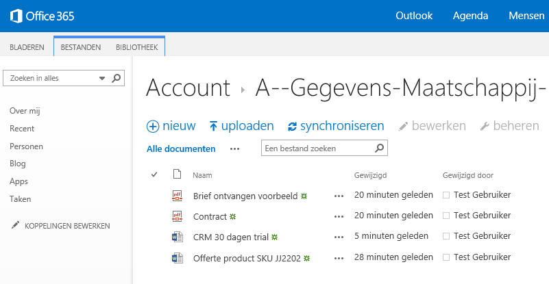 CRM integratie met SharePoint