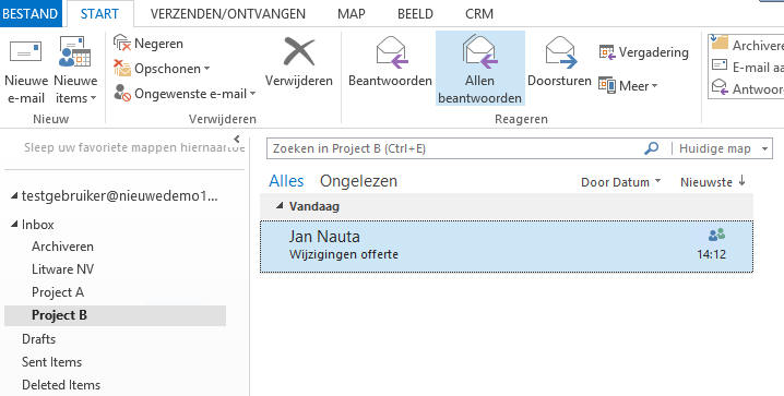 e-mails opslaan in crm