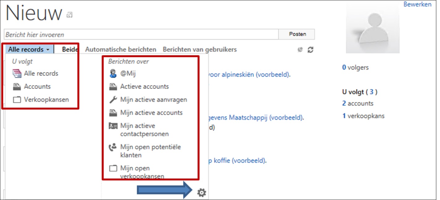 Activiteitsfeeds in Microsoft Dynamics 365/CRM