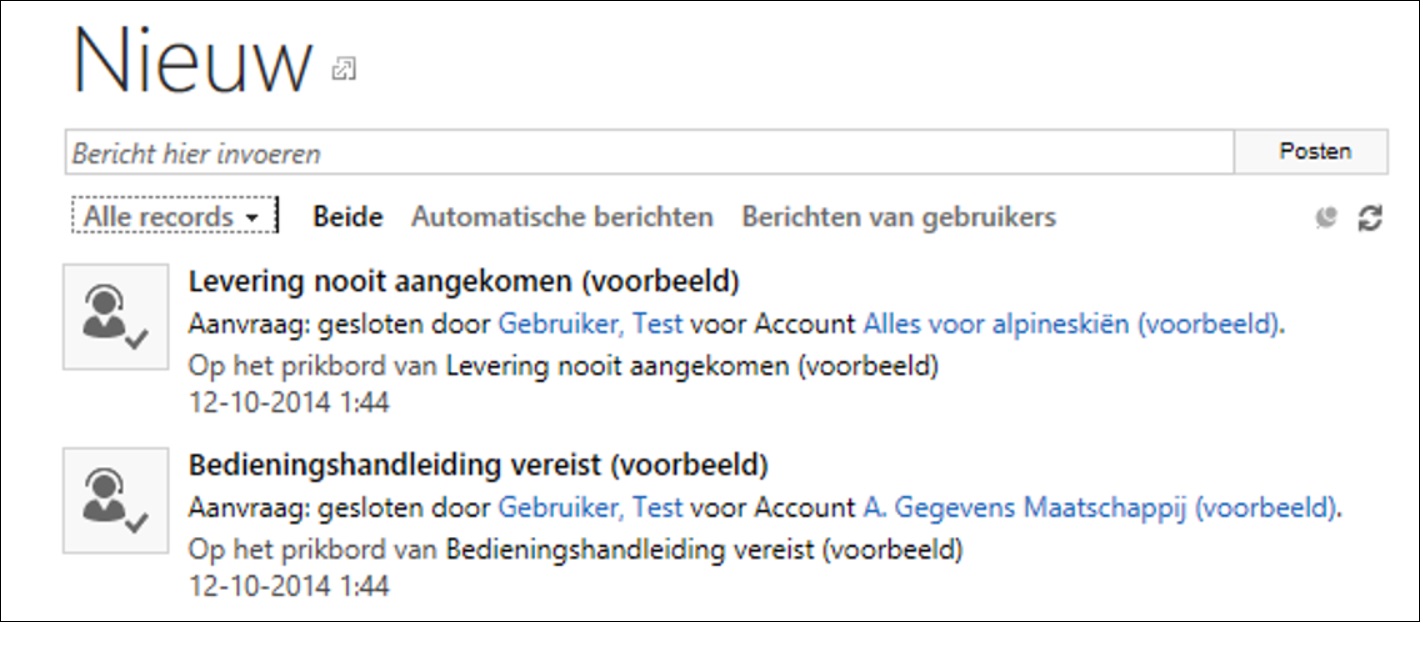 Activiteitsfeeds in Microsoft Dynamics 365/CRM