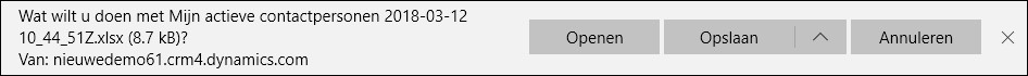 Dynamics 365 CRM export naar Excel