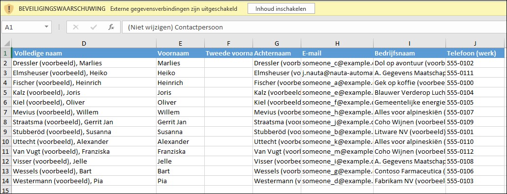 Dynamics 365 CRM export naar Excel