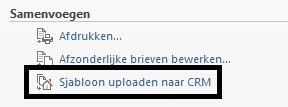 CRM afdruk samenvoegen