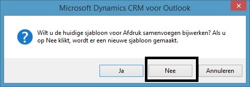 CRM afdruk samenvoegen