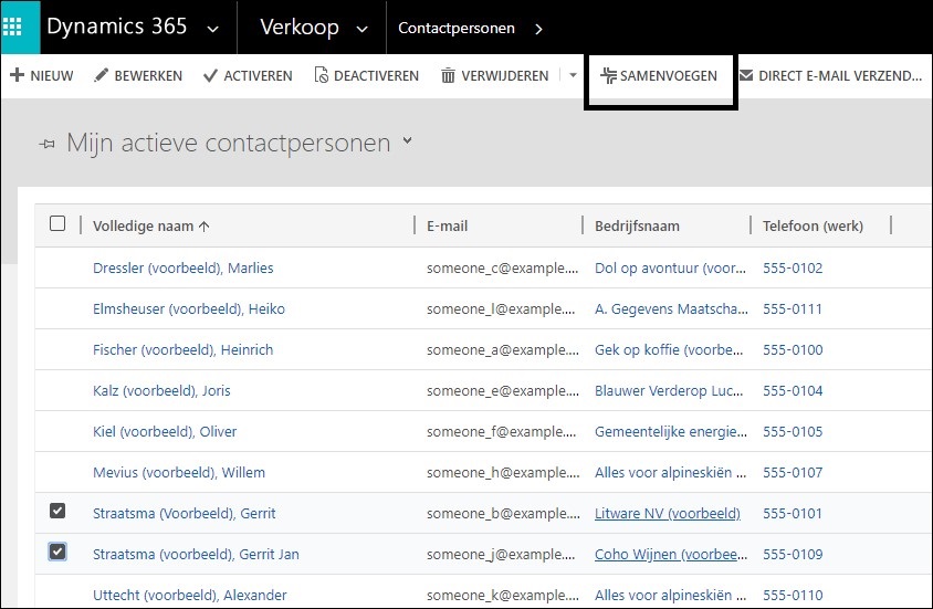 CRM Accounts en contactpersonen