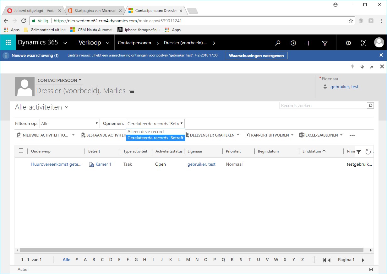 dynamics 365 crm software samenvouwweergave