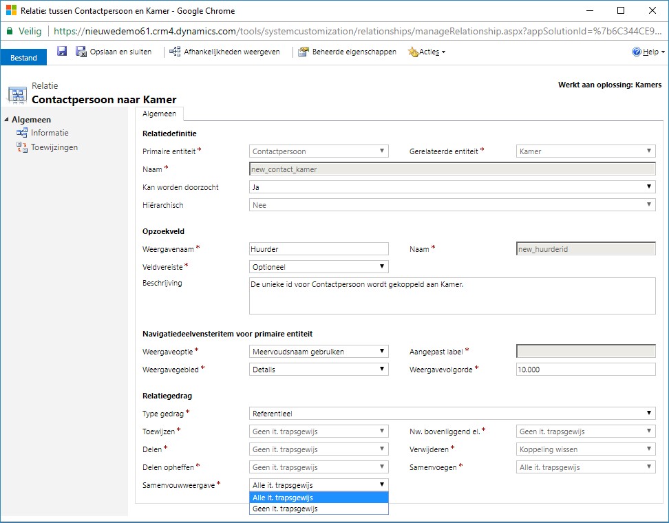 dynamics 365 crm software samenvouwweergave