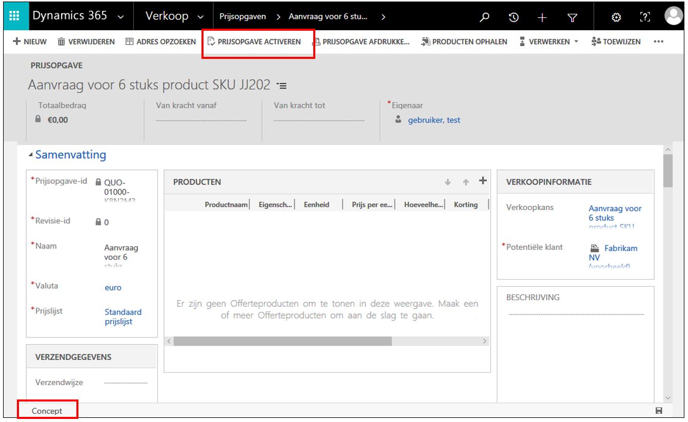 Dynamics 365 crm verkoopproces