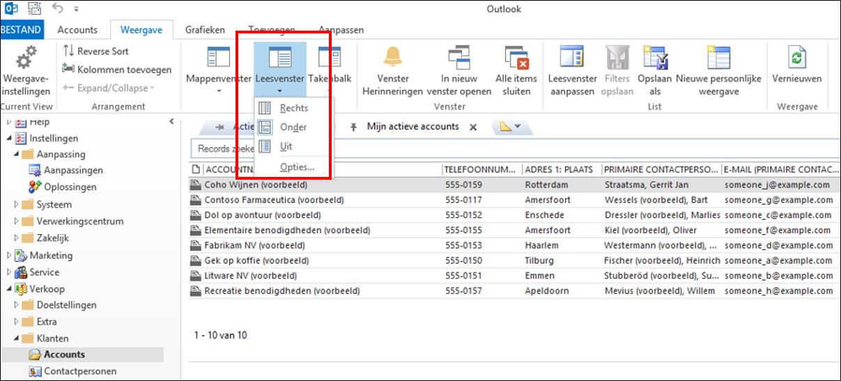 Microsoft Dynamics 365 CRM voor Outlook handleiding