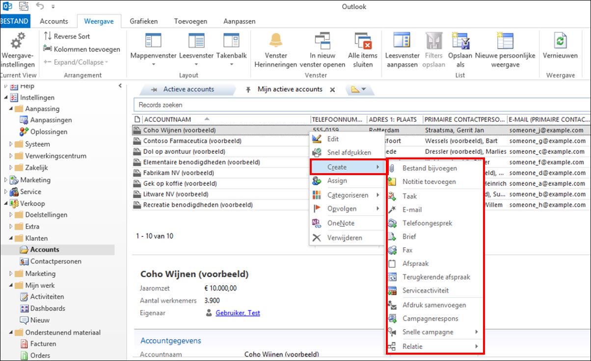 Microsoft Dynamics 365 CRM voor Outlook handleiding