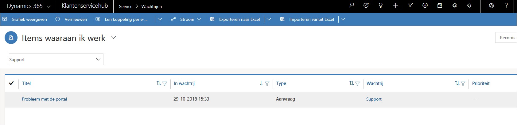 Dynamics 365 CRM wachtrij