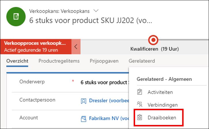 Draaiboeken in Microsoft Dynamics 365 CRM