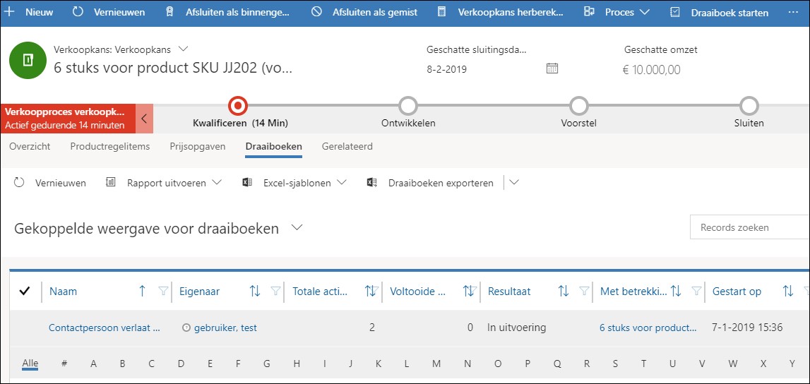 Draaiboeken in Microsoft Dynamics 365 CRM