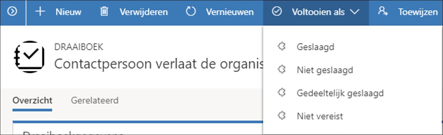 Draaiboeken in Microsoft Dynamics 365 CRM