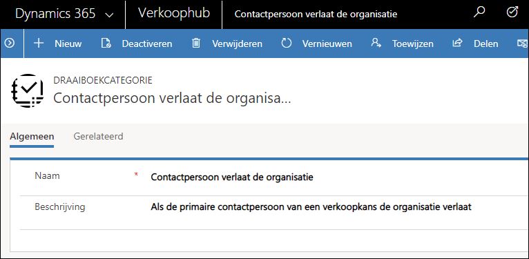 Draaiboeken in Microsoft Dynamics 365 CRM