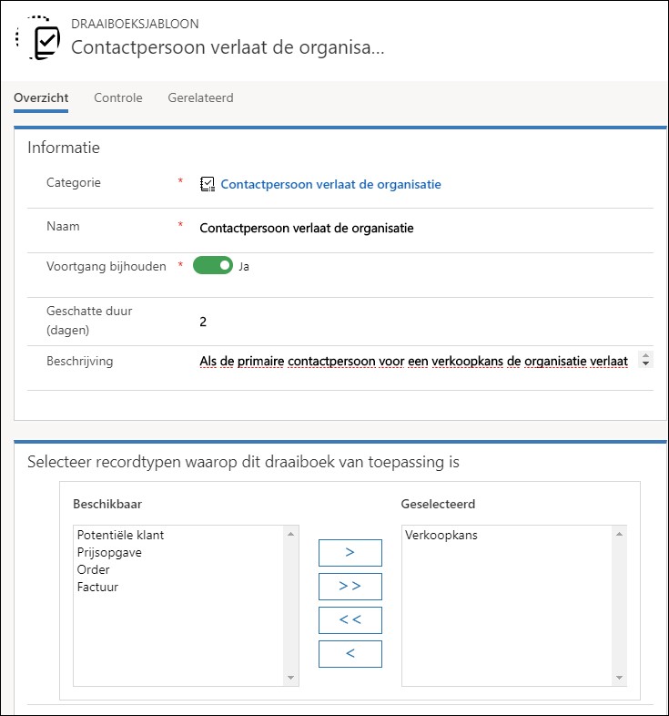 Draaiboeken in Microsoft Dynamics 365 CRM