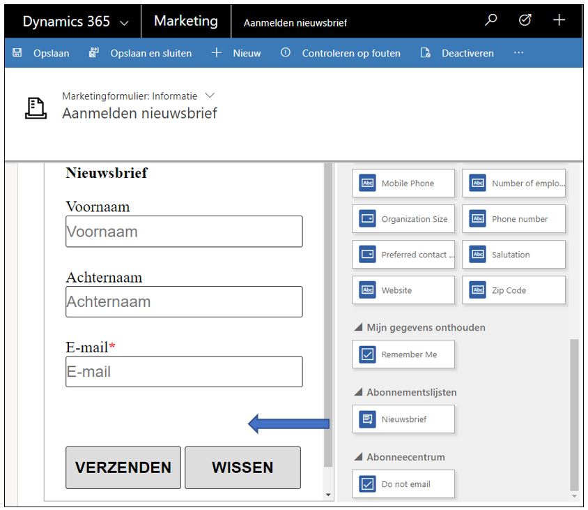 Dynamics 365 voor Marketing