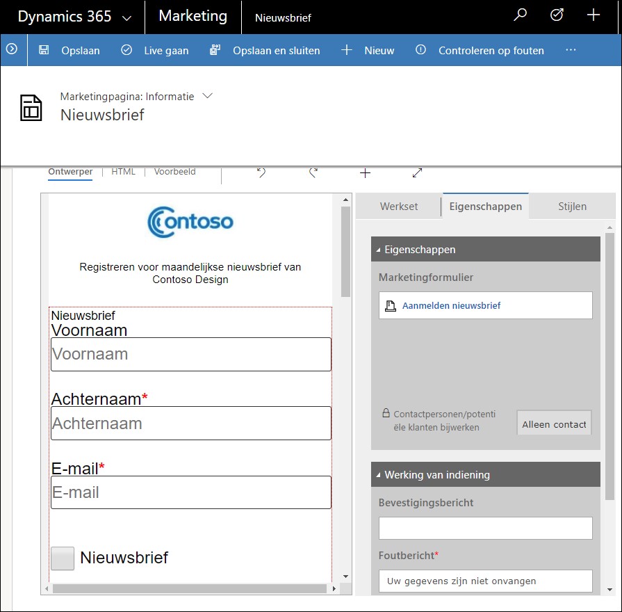 Dynamics 365 voor Marketing