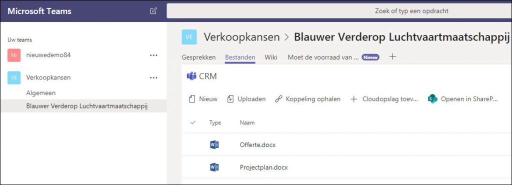 microsoft teams crm