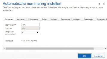 Automatische nummering in Dynamics 365 crm